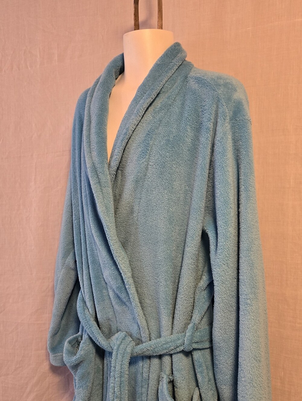 Blue Plush Robe - Picture 2 of 3